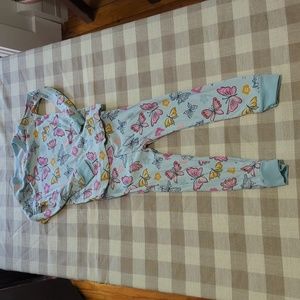 2T members mark girls favorite pajamas baby blue butterfly and flowers set